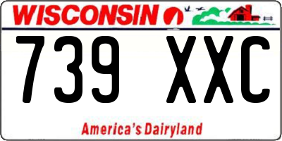 WI license plate 739XXC