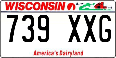 WI license plate 739XXG