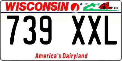 WI license plate 739XXL
