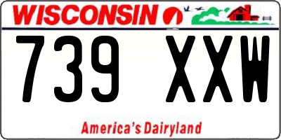 WI license plate 739XXW