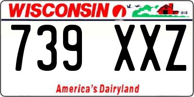 WI license plate 739XXZ