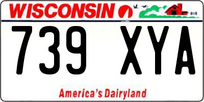 WI license plate 739XYA
