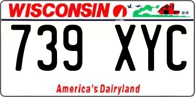 WI license plate 739XYC