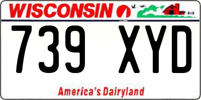 WI license plate 739XYD