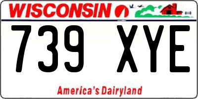 WI license plate 739XYE