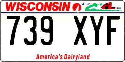 WI license plate 739XYF