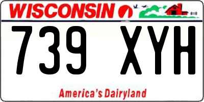 WI license plate 739XYH
