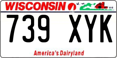 WI license plate 739XYK