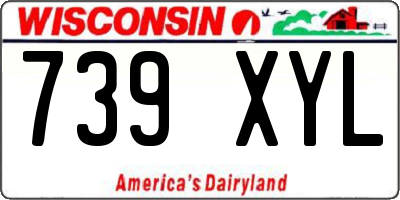 WI license plate 739XYL