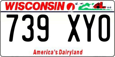 WI license plate 739XYO