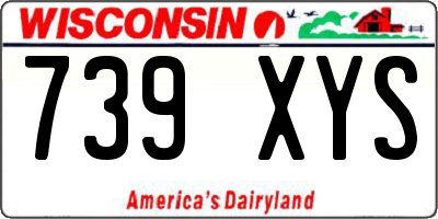WI license plate 739XYS