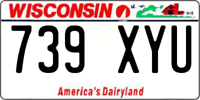 WI license plate 739XYU