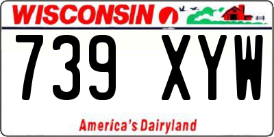 WI license plate 739XYW