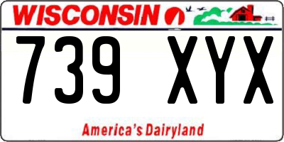 WI license plate 739XYX