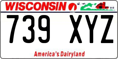 WI license plate 739XYZ