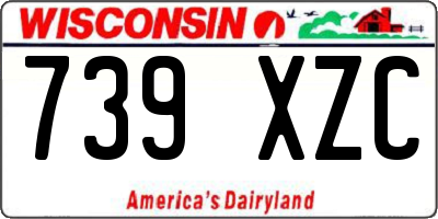 WI license plate 739XZC