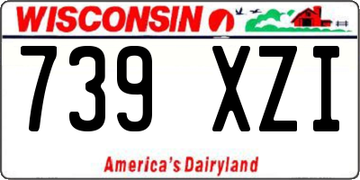 WI license plate 739XZI