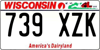 WI license plate 739XZK