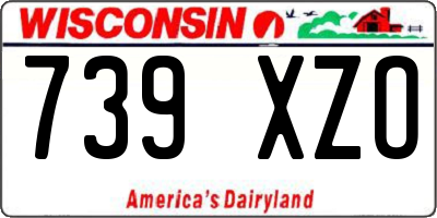 WI license plate 739XZO