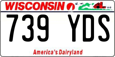 WI license plate 739YDS