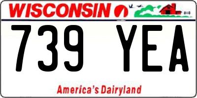WI license plate 739YEA