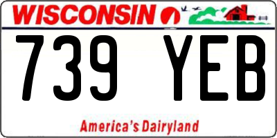 WI license plate 739YEB