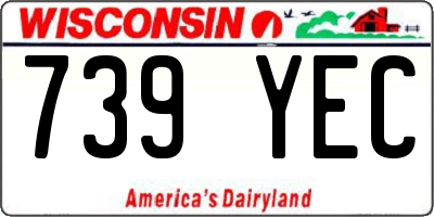 WI license plate 739YEC