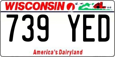 WI license plate 739YED