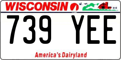 WI license plate 739YEE
