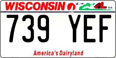 WI license plate 739YEF