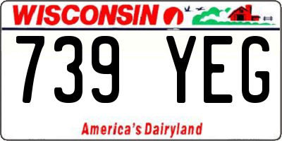WI license plate 739YEG
