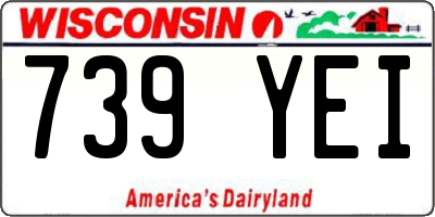 WI license plate 739YEI