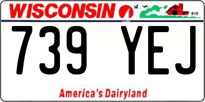 WI license plate 739YEJ