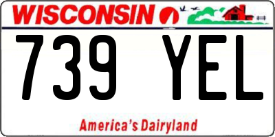 WI license plate 739YEL