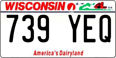 WI license plate 739YEQ