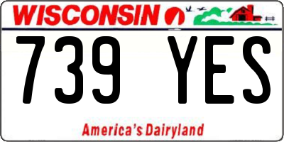 WI license plate 739YES