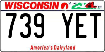WI license plate 739YET