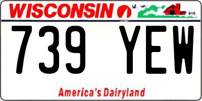 WI license plate 739YEW
