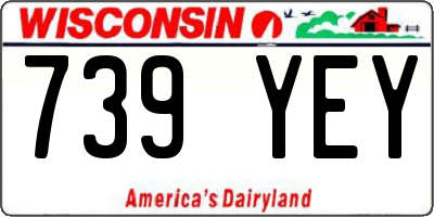 WI license plate 739YEY