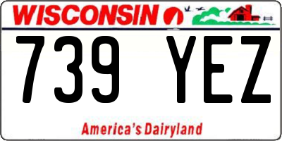 WI license plate 739YEZ