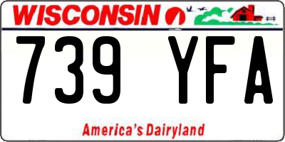 WI license plate 739YFA