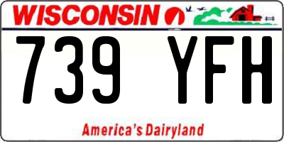 WI license plate 739YFH