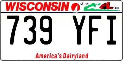 WI license plate 739YFI