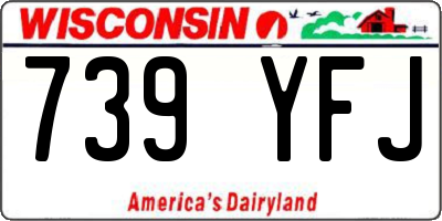 WI license plate 739YFJ