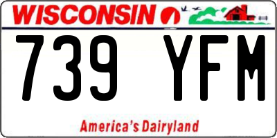 WI license plate 739YFM