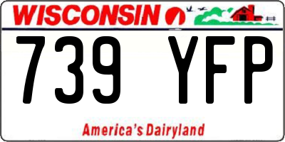 WI license plate 739YFP