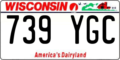 WI license plate 739YGC
