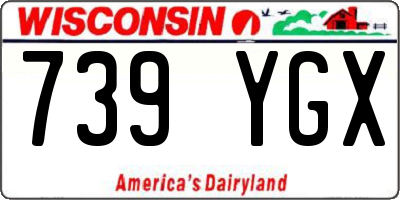 WI license plate 739YGX