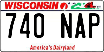 WI license plate 740NAP