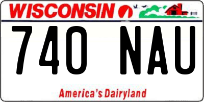 WI license plate 740NAU